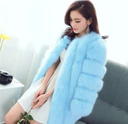 Luxury Long Faux Fox Fur Coat Women Slim Solid Color Faux Fur Jacket Women 4XL Large Size Winter Fake Fur Coats Manteau Fourrure