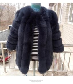 Luxury Long Faux Fox Fur Coat Women Slim Solid Color Faux Fur Jacket Women 4XL Large Size Winter Fake Fur Coats Manteau Fourrure