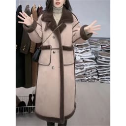 Imitation Fur Coat For Women's Winter 2026 New Suede Lamb Fur Loose And Slimming Thicken Long fur Jacket wool Suede Velvet Coat