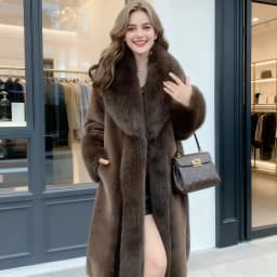 Long Coat Faux Fur Coats Women Thick Warm Turn Down Collar Y2k Streetwear Work White Outerwear Jackets Elegant Fur Autumn Winter