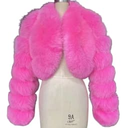 Warm Faux Fur Coats Women Short Overcoats Loose O Neck Long Sleeves Covered Button Straight Work Y2k Casual 2026 Autumn Winter
