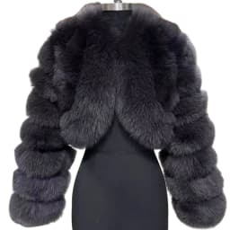 Warm Faux Fur Coats Women Short Overcoats Loose O Neck Long Sleeves Covered Button Straight Work Y2k Casual 2026 Autumn Winter