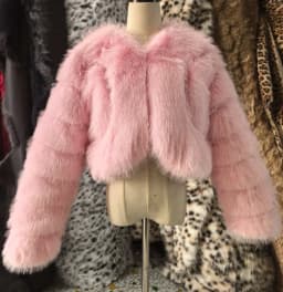 Warm Faux Fur Coats Women Short Overcoats Loose O Neck Long Sleeves Covered Button Straight Work Y2k Casual 2026 Autumn Winter