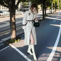 Women Winter Long Fur Coat High-end Fashion Temperament New Double Breasted Fluffy Windbreaker Thicken Warm Fur Jacket Outwear