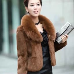 Korean Women Long Sleeved Fur Jacket 2025 Ladies High End Faux Fur Short Coat Winter Female Fashion Large Size 5XL Plush Outwear