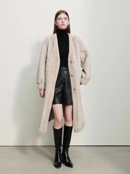 Women Fur Cardigan Thickened Long2025Spring And Autumn V-neck Jacket Female Loose Simple Leisure With Buttons Faux Fur Mink Coat