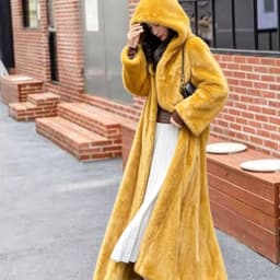 Women Thick Maxi Jacket Y2k Autumn Winter Belt Faux Fur Maxi Coat Long Warm Luxury Belt Fur Black Parkas Bontjas Furry Outerwear