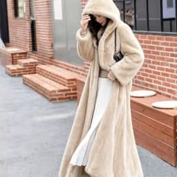 Women Thick Maxi Jacket Y2k Autumn Winter Belt Faux Fur Maxi Coat Long Warm Luxury Belt Fur Black Parkas Bontjas Furry Outerwear