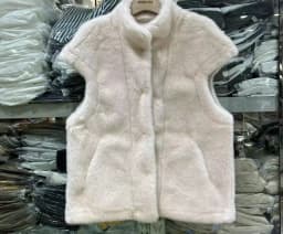 New Arrivals Faux Mink Fur Women Coat Winter Fall Warm Turtle Neck Petal Sleeves Korean Fashion Girls Faux Fur Jacket