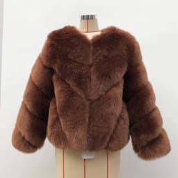 HJQJLJLS 2021 Winter New Fashion Women Short Faux Fox Fur Coat Female Long Sleeve Thick Warm Faux Fur Jacket Green Outerwear