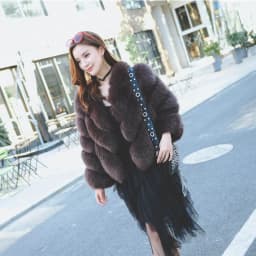 HJQJLJLS 2021 Winter New Fashion Women Short Faux Fox Fur Coat Female Long Sleeve Thick Warm Faux Fur Jacket Green Outerwear