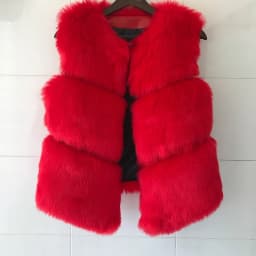 HJQJLJLS 2022 Autumn Winter Thick Warm Faux Fur Vest Women High Quality Fashion O-Neck Short Fur Coat Female Jacket Fuzzy Coat
