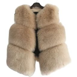 HJQJLJLS 2022 Autumn Winter Thick Warm Faux Fur Vest Women High Quality Fashion O-Neck Short Fur Coat Female Jacket Fuzzy Coat