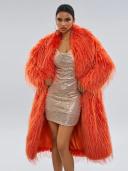Faux Fur Women Long Coats Jackets Turn Down Collar Coat Thick Warm Y2k Streetwear Jacket Work Outerwear Autumn Winter 2025