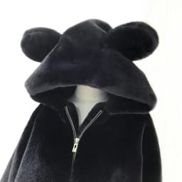Cosy Loose Faux Fur Coat Womens Faux Fur Fuzzy Hooded Fluffy Ears Surcoat Overcoat Woman Winter Warm Outerwear Snowy Day Wrap