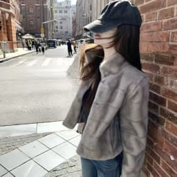 Faux Mink Fur Coats for Women,O-Neck Jackets,Covered Butto Overcoat,Female Clothes,Thicken Warm,Luxury,New,Winter,2026