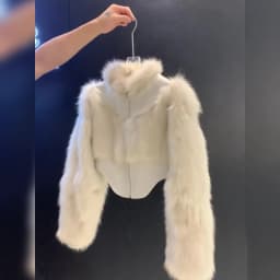 MEXZT Cropped Faux Fur Coat Women Fashion Elegant Patchwork Fluffy Jacket Winter Ladies Korean Long Sleeve Furry Outerwears New