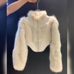 MEXZT Cropped Faux Fur Coat Women Fashion Elegant Patchwork Fluffy Jacket Winter Ladies Korean Long Sleeve Furry Outerwears New