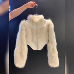 MEXZT Cropped Faux Fur Coat Women Fashion Elegant Patchwork Fluffy Jacket Winter Ladies Korean Long Sleeve Furry Outerwears New