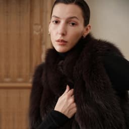 Faux Fox Fur Women Winter Warm Coat Sleeveless Short Cut Stand Collar Women Faux Fur Vest