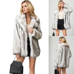 Women's fur coat imitation fox fur coat leisure warm fur coat in large European and American sizes jacket loose cardigan top