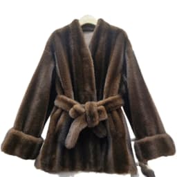 DEAT 2026 Autumn Winter New Fashion Style Faux Mink Fur Belted Coat For Women High Quality Soft Lace-up Waist Jacket 11A07840