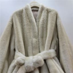 DEAT 2026 Autumn Winter New Fashion Style Faux Mink Fur Belted Coat For Women High Quality Soft Lace-up Waist Jacket 11A07840