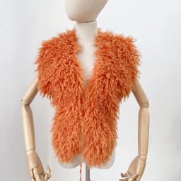 LANMREM 2025 New Faux Fur Vest For Women Imitation Shearling Sexy Backless Halter Top Autumn Winter Chic Clothing 2DB4916