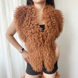 LANMREM 2025 New Faux Fur Vest For Women Imitation Shearling Sexy Backless Halter Top Autumn Winter Chic Clothing 2DB4916