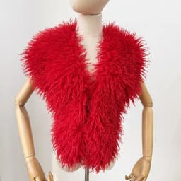LANMREM 2025 New Faux Fur Vest For Women Imitation Shearling Sexy Backless Halter Top Autumn Winter Chic Clothing 2DB4916