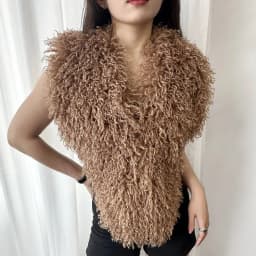 LANMREM 2025 New Faux Fur Vest For Women Imitation Shearling Sexy Backless Halter Top Autumn Winter Chic Clothing 2DB4916