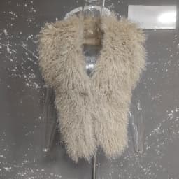LANMREM 2025 New Faux Fur Vest For Women Imitation Shearling Sexy Backless Halter Top Autumn Winter Chic Clothing 2DB4916