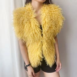 LANMREM 2025 New Faux Fur Vest For Women Imitation Shearling Sexy Backless Halter Top Autumn Winter Chic Clothing 2DB4916