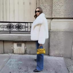 luxury designer fur coat women  abrigo peludo mujer casaco feminino de inverno  casaco de pele artificial white Fox fur coat