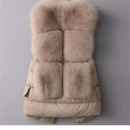 Vest Coat new Autumn Short Down Jacket Women Iimitation Fox Fur Vest Female Winter Wear Vest OutCoat waistcoat Sleeveless Coat