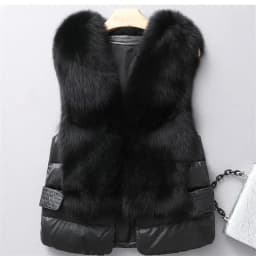 Vest Coat new Autumn Short Down Jacket Women Iimitation Fox Fur Vest Female Winter Wear Vest OutCoat waistcoat Sleeveless Coat