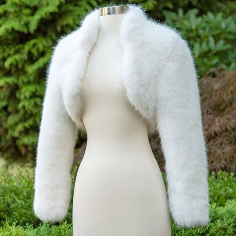 Autumn and Winter Fashion Casual Faux Fur Top Women's Short Coat