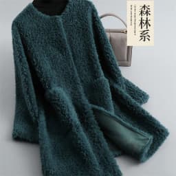 2024 Winter Women New Korean Granulated Sheep Shearling Fur Coat Cardigan Female Mid-Length Lamb Hair Faux Fur All-in-one Coat