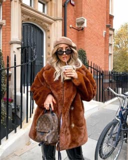 Women Winter Warm Fur Coat Fashion Turn Down Collar Flurry Fur Long Jacket New In Casual Outerwear Solid Color Lady Fur Jacket