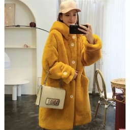 2026 NEW Thicken Mink Fur Coat Woman Cotton-padded Jackets Hooded Overcoat Autumn Winter Young Lady Oversize Faux Fur Long Coats