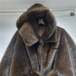 HKSH 2025 Winter New Women's Faux Fur Coat Hooded Batwing Sleeve Sashes Fashion Elegant Luxury High-end Tide Warm Jacket HK16165