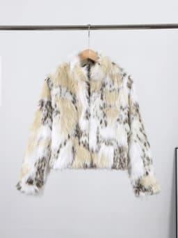 2026 Winter Animal Print Fluffy Faux Fur Coats For Women Chic Thick Warmth Stand Collar Jacket Street Lady Long Sleeve Outerwear