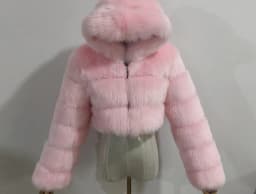 CM.YAYA Women Faux Fur Coats Solid Hooded Straight Short Coat Warm Soft Easy-matching Crop Tops Female Fashion Streetwear Winter