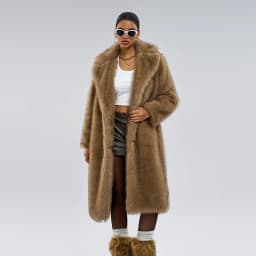 Faux Fur Coat Women Long Coats Thick Warm Turn Down Collar Y2k Streetwear Jacket Elegant Spring Outerwear Autumn Winter Jackets