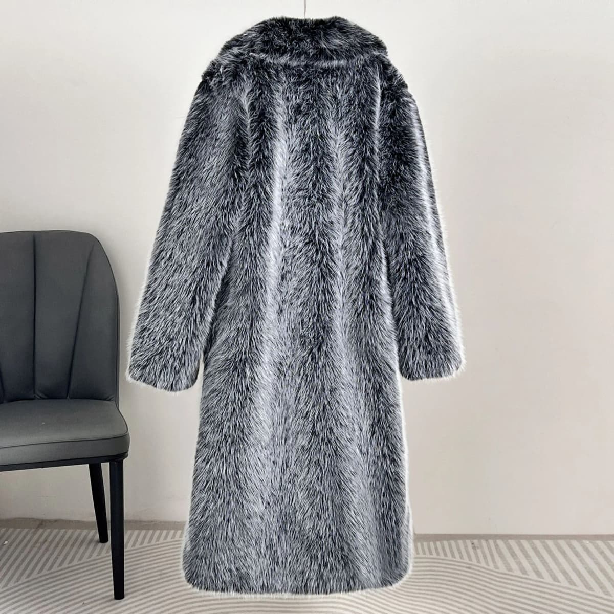 Faux Fur Coat Women Long Coats Thick Warm Turn Down Collar Y2k Streetwear Jacket Elegant Spring Outerwear Autumn Winter Jackets