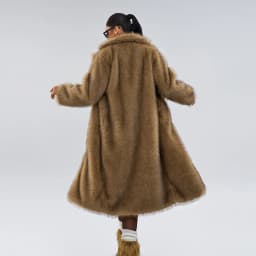 Faux Fur Coat Women Long Coats Thick Warm Turn Down Collar Y2k Streetwear Jacket Elegant Spring Outerwear Autumn Winter Jackets