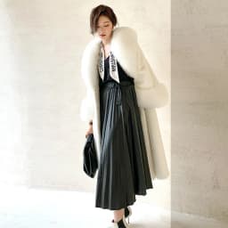 Women's winter fur long mink coat Fox fur collar casual warm windbreaker