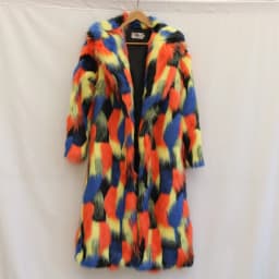 Women's fur coat Artificial fox fur coat long over the knee casual winter warm plus size trench coat