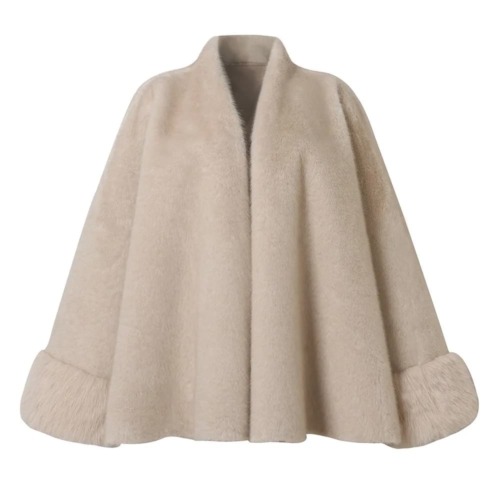 Women's Soft Warm Faux Fur Coat Long Sleeve Winter Jacket Casual Stylish Autumn Outerwear Eco Artificial Fur for Ladies