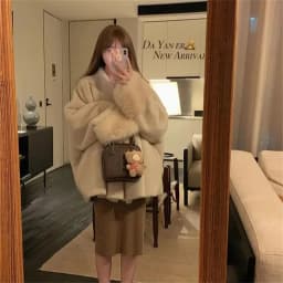 Women's Soft Warm Faux Fur Coat Long Sleeve Winter Jacket Casual Stylish Autumn Outerwear Eco Artificial Fur for Ladies